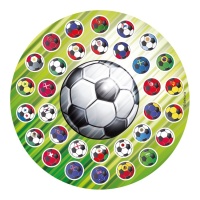 Papel de azúcar de Fútbol balones mundial de 16 cm