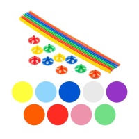 Varilla y soporte para para globo de 40 cm - 10 unidades