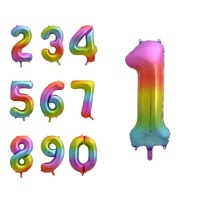 Globo de número arcoíris de 41 cm