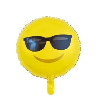 Globo redondo de Emoticono gafas de sol de 46 cm