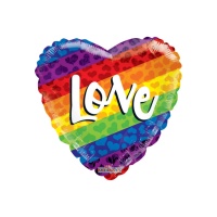 Globo corazón de Orgullo Gay Love de 46 cm