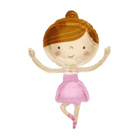 Globo silueta XL de Bailarina de 91,4 cm