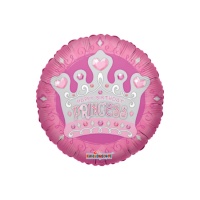Globo redondo de corona de Princesas de 46 cm