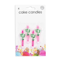 Velas de cactus de 6 cm - 4 unidades