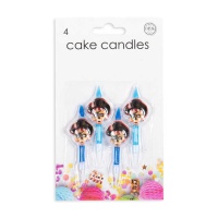 Velas azul de pirata de 6 cm - 4 unidades