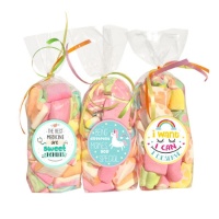 Bolsa de nubes multicolor surtidas con mensaje - 150 gr