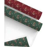 Papel de regalo de bastones de caramelo de 2 x 0,70 m - 1 unidad