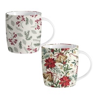 Taza de 350 ml de flores de Navidad - 1 unidad