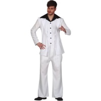 Disfraz de disco blanco para hombre