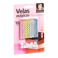 Velas mágicas de colores - 10 unidades
