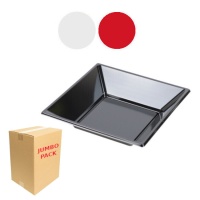 Platos de 17 cm de plástico hondos de colores - 576 unidades