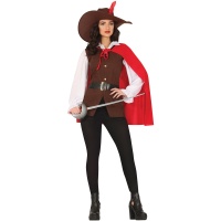 Disfraz de mosquetero D'Artagnan para mujer