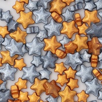 Sprinkles de estrellas doradas y plateadas de 25 gr - PME