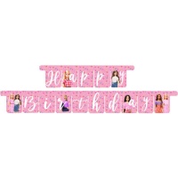 Guirnalda de Barbie Happy Birthday de 3 m