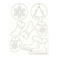 Chipboard de figuras navideñas - Artis decor - 9 piezas