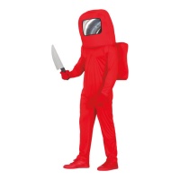 Disfraz de astronauta rojo juvenil