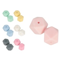 Cuentas de silicona hexagonal de 1,7 cm - 2 unidades