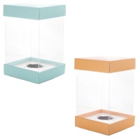 Caja para huevo de pascua transparente de 22 cm - Pastkolor - 1 unidad