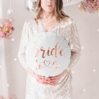 Globo de Bride to be blanco de 45 cm