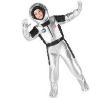 Disfraz de astronauta plateado infantil