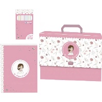 Álbum de firmas y fotos de Primera Comunión niña con rotuladores