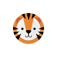 Platos de Tigre de 17 cm - 8 unidades