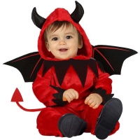 Disfraz de diablo con alas negras para bebé