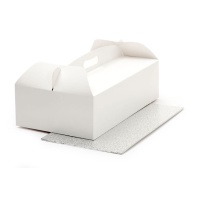 Caja para tarta rectangular con base de 36 x 21 x 12 cm - Decora
