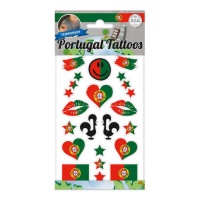 Tatuajes temporales surtidos de Portugal - 1 lámina