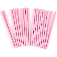 Pajitas de papel rosas - 20 unidades