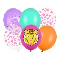 Globos de látex de You Rock de 30 cm - PartyDeco - 6 unidades