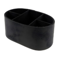 Organizador de mandos polipiel de 18 x 10 x 18 cm - 5 compartimentos