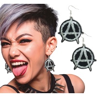 Pendientes con símbolo de anarquía