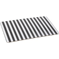Mantel individual de 45 x 30 cm a rayas blacas y negras
