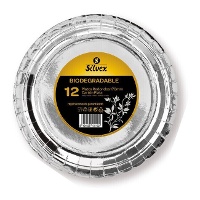 Platos de 17 cm de cartón de colores - 12 unidades