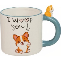 Taza de 410 ml de perro Corgi