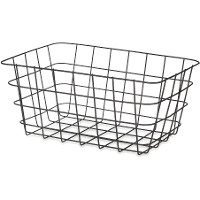 Cesta de 30,3 x 22,5 x 14 cm de metal cromado