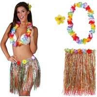 Conjunto Hawaiano con falda - 3 piezas