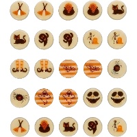 Figuras de chocolate blanco mini de Halloween - 25 unidades
