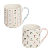 Taza de 370 ml floral vintage - 1 unidad