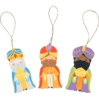 Colgantes de Reyes Magos de 12 cm - 3 unidades