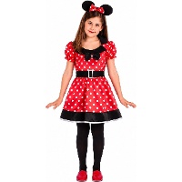 Disfraz de ratoncita minnie con orejas para niña