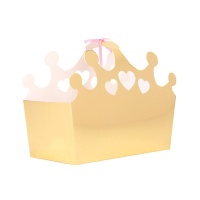 Caja oro metalizado de Princesas - 5 unidades