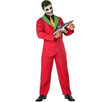 Disfraz payaso asesino traje rojo para hombre
