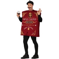 Disfraz de cartón de vino para adulto