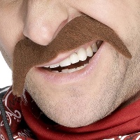 Bigote marrón de herradura