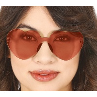 Gafas de corazón transparentes