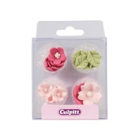 Figuras de azúcar mini de flores y hojas - Culpitt - 16 unidades