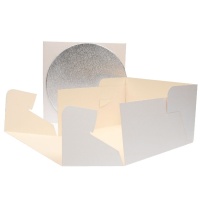 Caja para tarta con base de 25 x 25 x 15 cm - FunCakes - 1 unidad