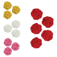 Figuras de azúcar de rosas - PME - 12 unidades
